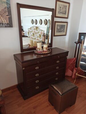 Τουαλέτα Αθηνά  με  καθρέπτη και σκαμπό