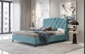 Επενδυμένο κρεβάτι Scarlet (αποθηκευτικός χώρος) Ύφασμα