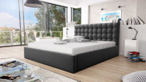 Επενδυμένο κρεβάτι Allan  Αποθηκευτικός χώρος